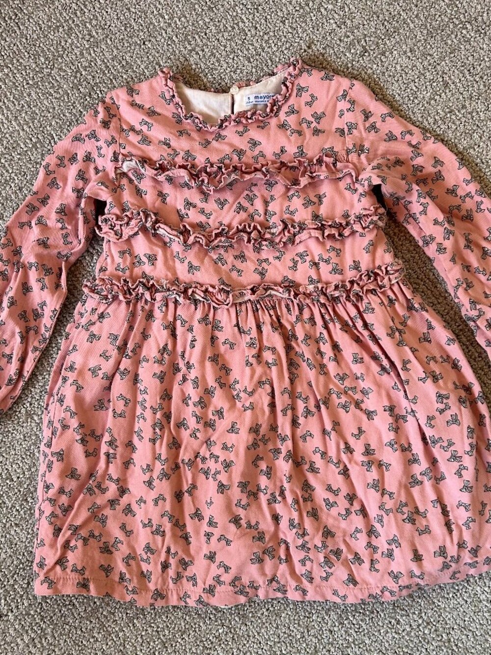 Mayoral Pink Floral Ruffle Dress